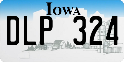 IA license plate DLP324