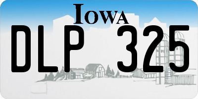 IA license plate DLP325