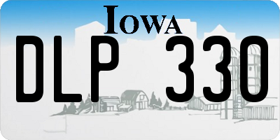 IA license plate DLP330