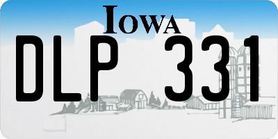 IA license plate DLP331