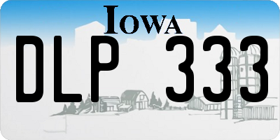 IA license plate DLP333