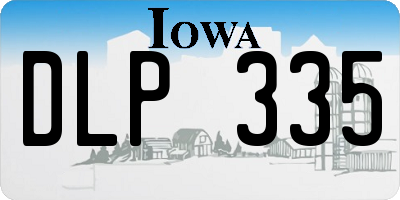 IA license plate DLP335