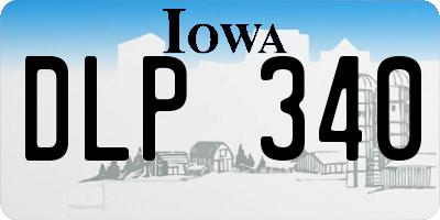 IA license plate DLP340