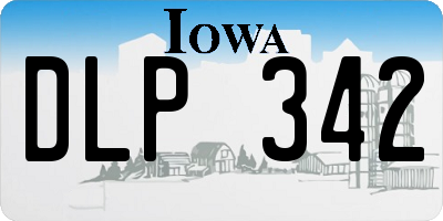 IA license plate DLP342