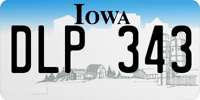 IA license plate DLP343