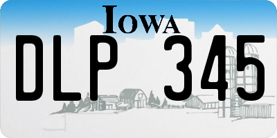 IA license plate DLP345
