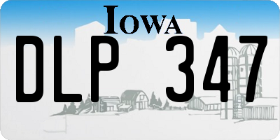 IA license plate DLP347