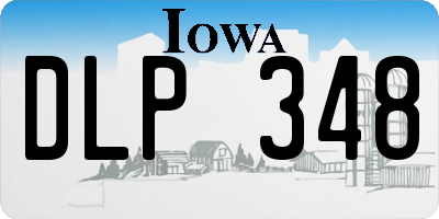 IA license plate DLP348