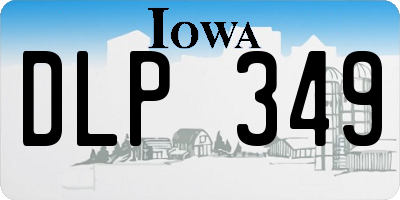 IA license plate DLP349