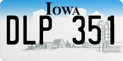 IA license plate DLP351