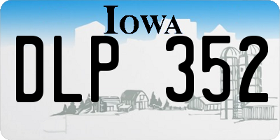 IA license plate DLP352