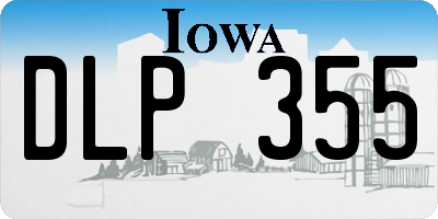 IA license plate DLP355
