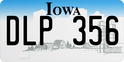 IA license plate DLP356