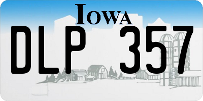 IA license plate DLP357