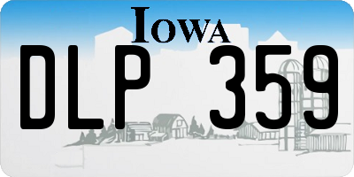 IA license plate DLP359