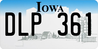 IA license plate DLP361