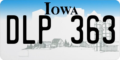 IA license plate DLP363