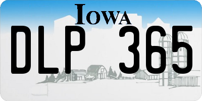 IA license plate DLP365