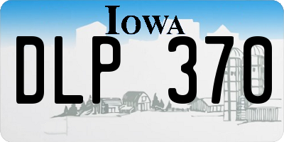 IA license plate DLP370