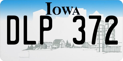 IA license plate DLP372