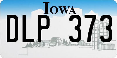 IA license plate DLP373