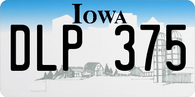 IA license plate DLP375