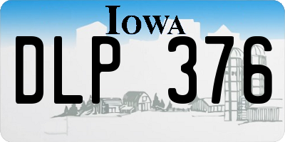 IA license plate DLP376