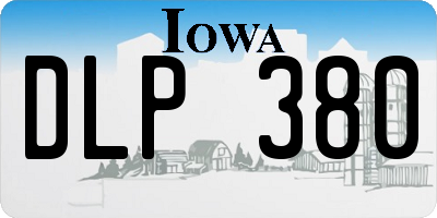 IA license plate DLP380