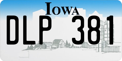 IA license plate DLP381