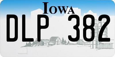 IA license plate DLP382
