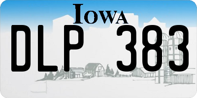 IA license plate DLP383