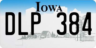 IA license plate DLP384