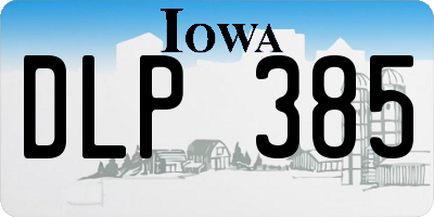 IA license plate DLP385