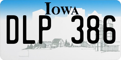 IA license plate DLP386