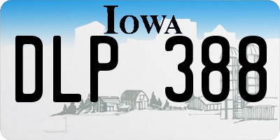 IA license plate DLP388