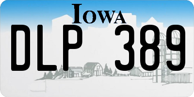 IA license plate DLP389