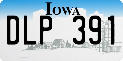 IA license plate DLP391