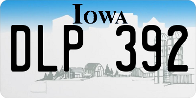 IA license plate DLP392