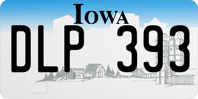 IA license plate DLP393