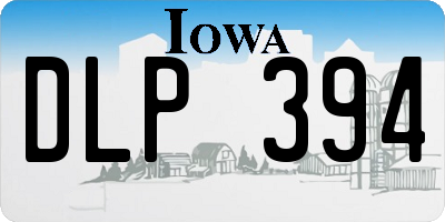 IA license plate DLP394