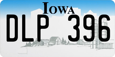 IA license plate DLP396