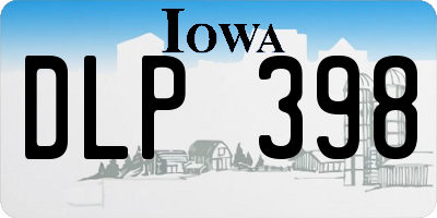 IA license plate DLP398