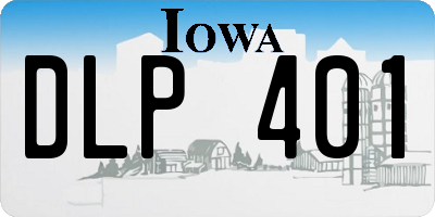 IA license plate DLP401