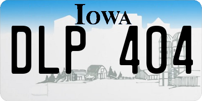 IA license plate DLP404