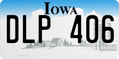IA license plate DLP406