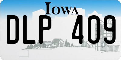 IA license plate DLP409