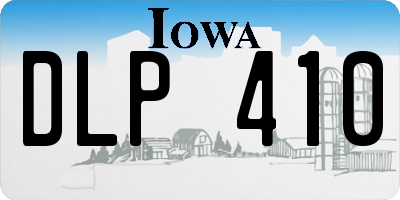 IA license plate DLP410