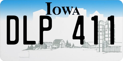 IA license plate DLP411