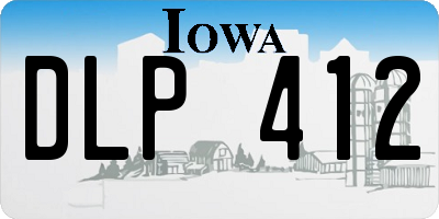 IA license plate DLP412