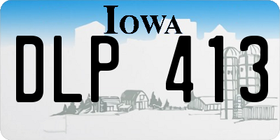 IA license plate DLP413